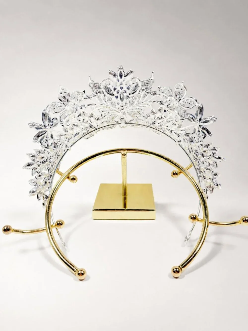 Navy Blue Crystal Butterfly Tiara Crown Silver Beauty Pageant Bridal Prom crown